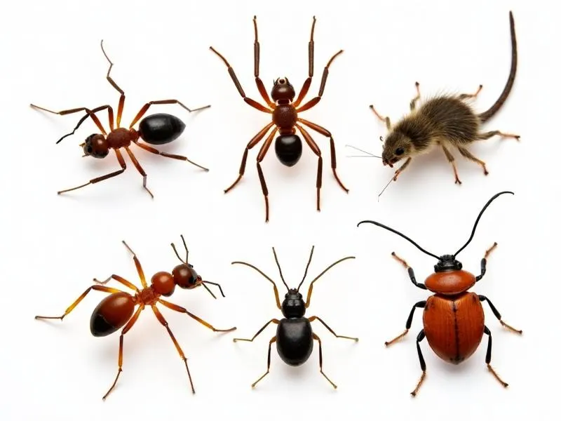 Common household pests identification guide Greater Portland Maine - ants, spiders, carpenter ants, mice, professional pest ID