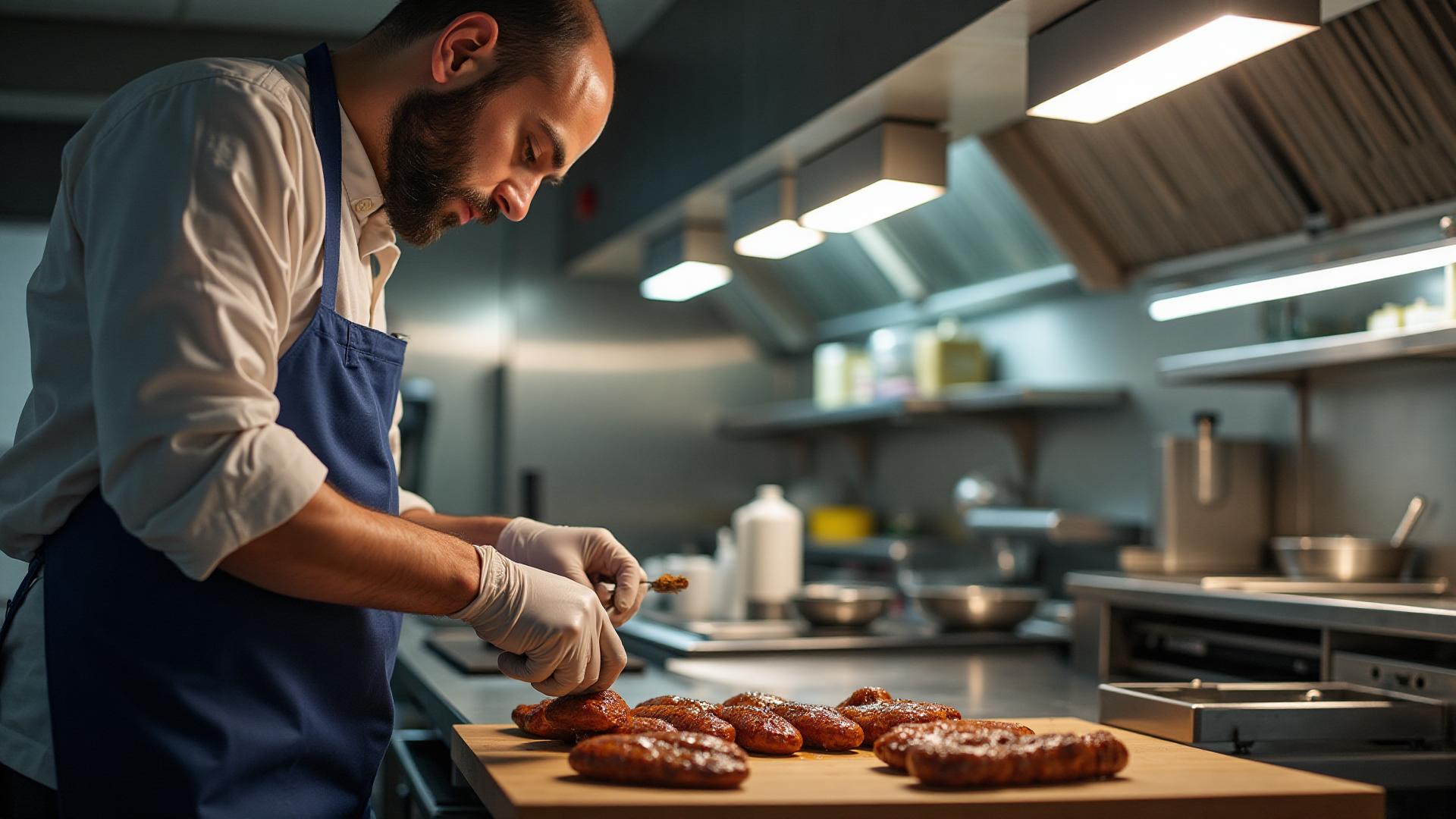 Professional commercial pest control team servicing Maine restaurant kitchen